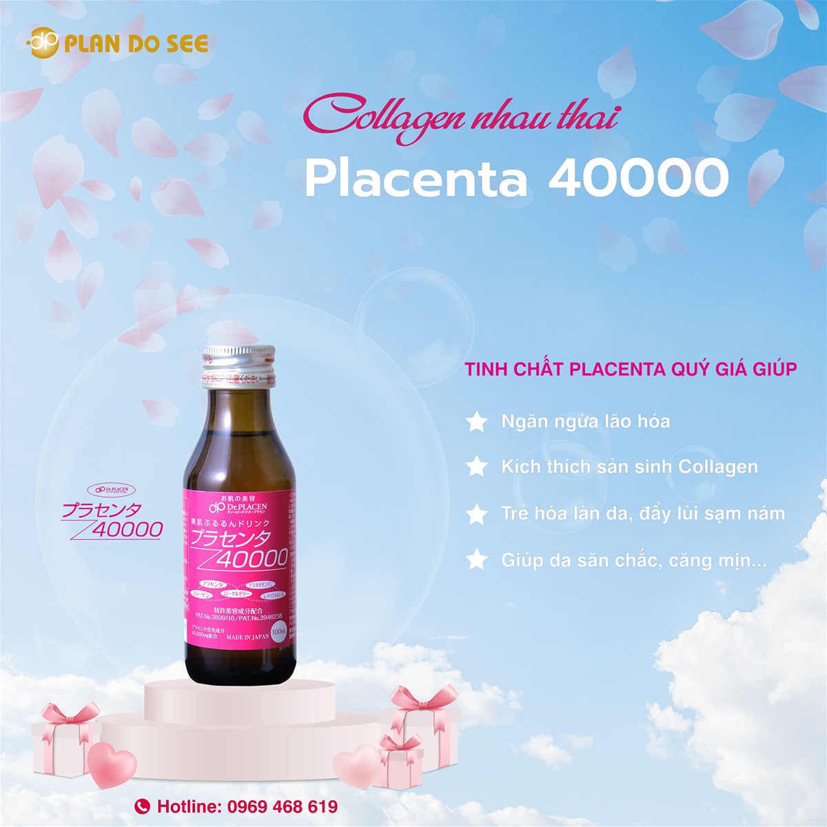 Nước uống nhau thai Collagen Placenta 40000