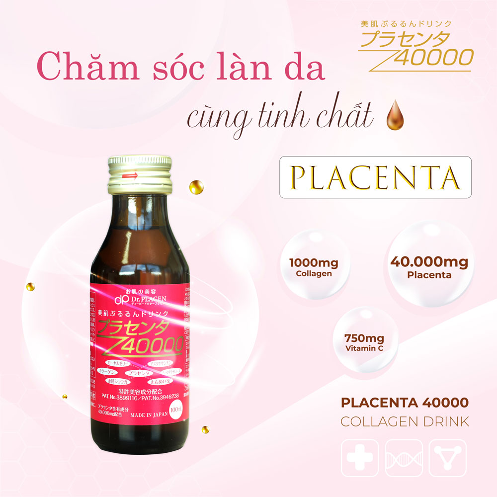 Placenta 40000 Premium Hộp 10 chai 100ml