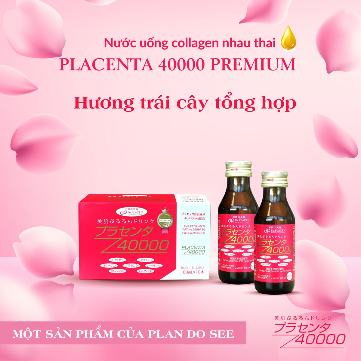 Nước uống collagen drink Placenta 40000 Premium