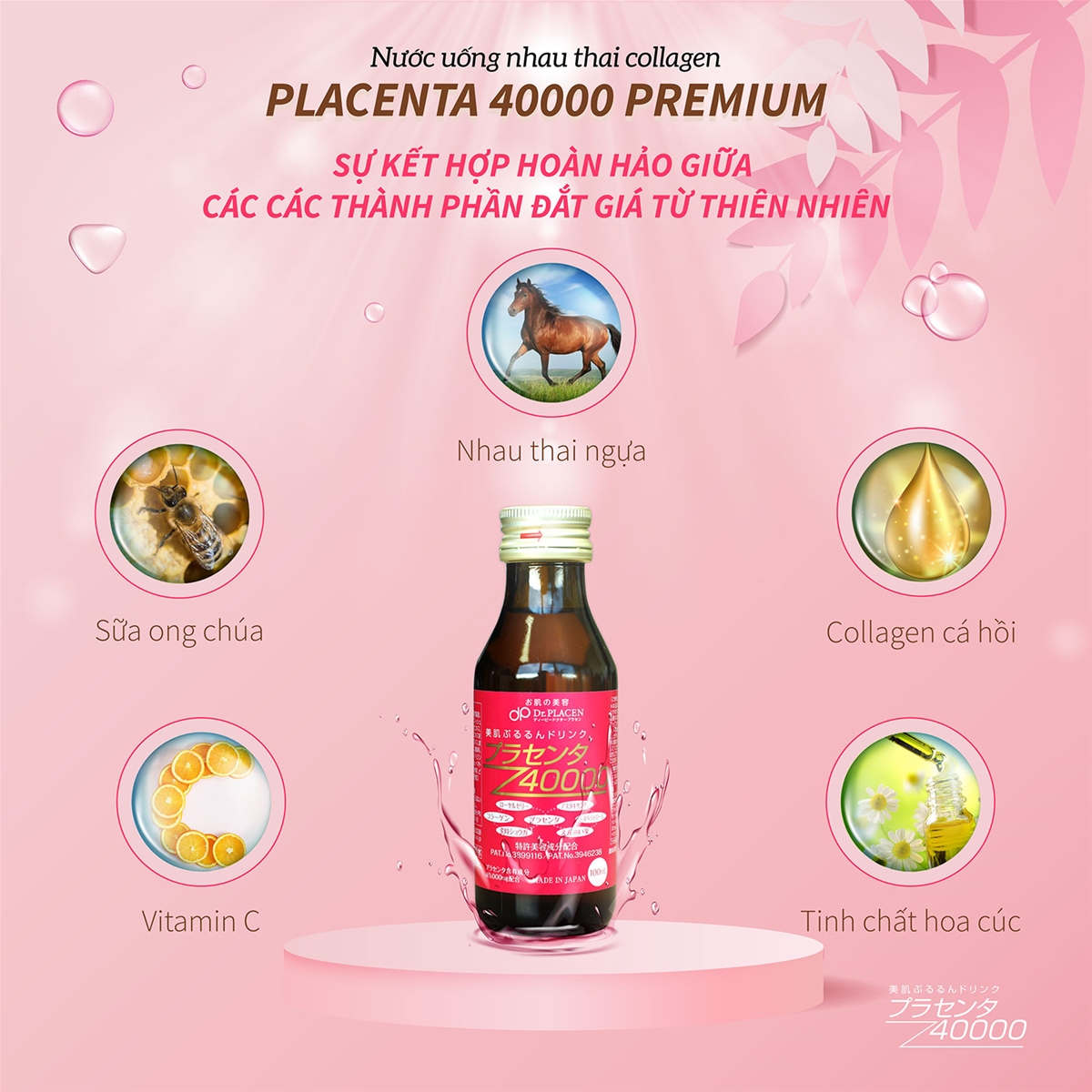 Nước uống collagen Placenta 40000 Premium