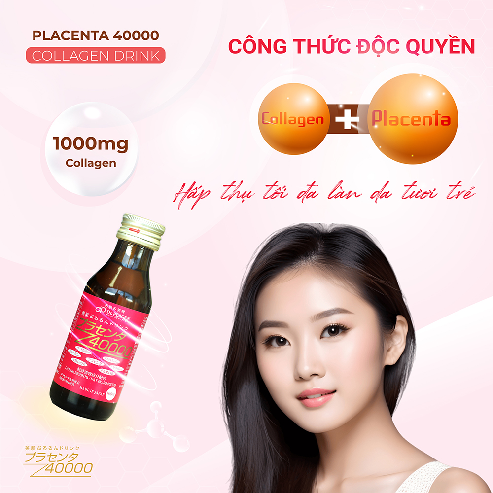 Nước uống Collagen Nhật Bản - Placenta 40000