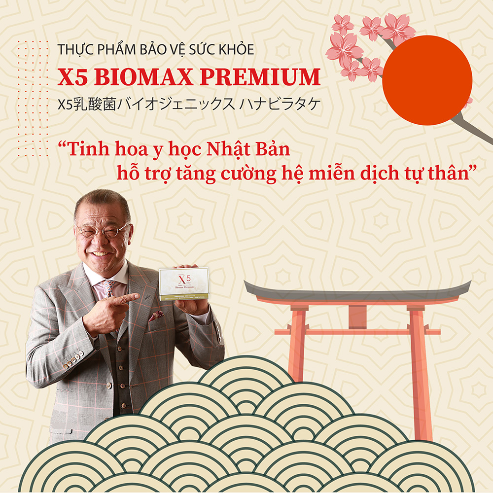 Sản phẩm nấm Hanabirtake lên men Axit Lactis - X5 Biomax Premium Nhật Bản
