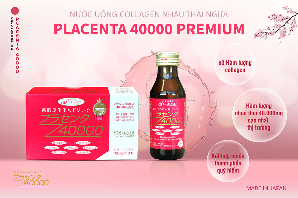 Nước uống Collagen Placenta 40000 Nhật Bản